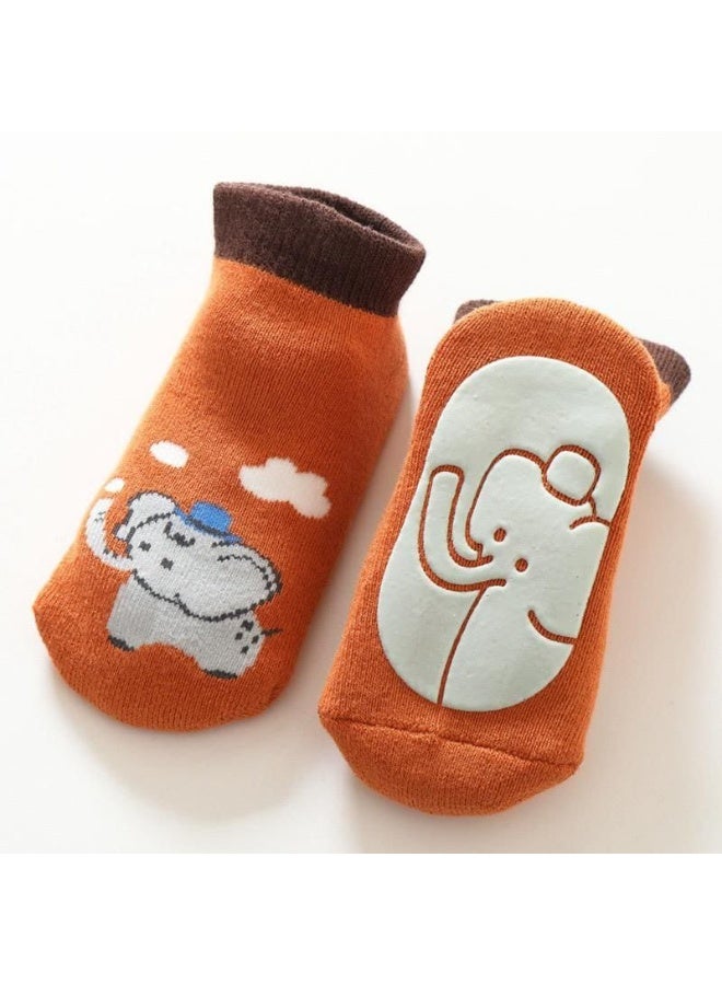 Genaric شراب أطفال من القطن مانعة للانزلاق مع رسومات كرتونية للأولاد والبنات،small 3-36 شهر، موديل 245 - Image 1